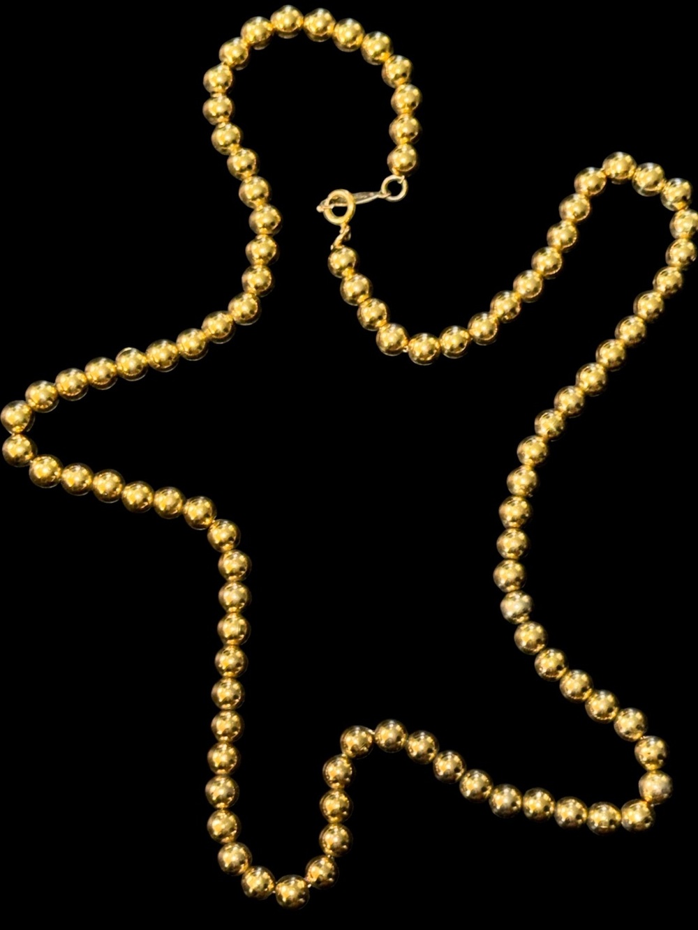 Vintage Napier Gold Ball Bead Necklace
